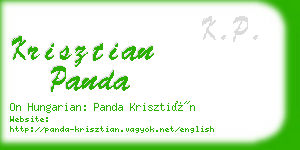 krisztian panda business card